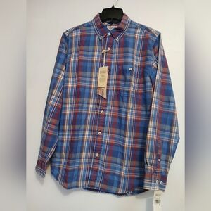 American Threads Men's Multicolor Plaid Button-Down Shirt New $25